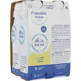 FRESUBIN ORIGINAL DRINK Vanilková fľaša na pitie, 4X200 ml