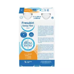 FRESUBIN ENERGY Vláknina DRINK Karamelová fľaša na pitie, 4X200 ml
