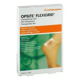 OPSITE Obväz na rany Flexigrid transp 6x7 cm sterilný, 5 ks