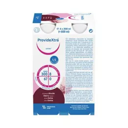 PROVIDE Fľaša na pitie Xtra Drink Cherry, 4X200 ml