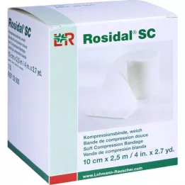 ROSIDAL SC Kompresný obväz mäkký 10 cmx2,5 m, 1 ks