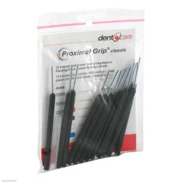 Čierna medzizubná kefka Proximal Grip xx-fine, 12 kusov