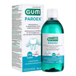 GUM Paro.ex 0,06% CHX Ústna voda, 500 ml