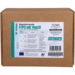 MUNDSCHUTZ FFP3 s ventilom, 10 ks