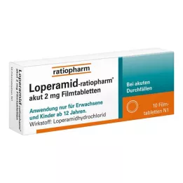 LOPERAMID-ratiopharm akut 2 mg filmom obalené tablety, 10 ks