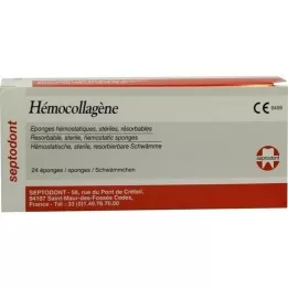 HEMOCOLLAGENE sterilné špongie, 24 ks