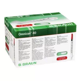 OMNICAN Inzulínová striekačka 1 ml U40 s kanylou 0,30x12 mm jednoduchá, 100X1 ks