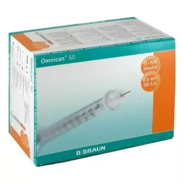 OMNICAN Inzulínová striekačka 0,5 ml U100 s kanylou 0,30x12 mm e., 100X1 ks