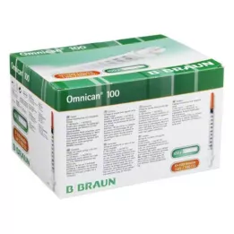 OMNICAN Inzulínová striekačka 1 ml U100 s kanylou 0,30x8 mm jednoduchá, 100X1 ks