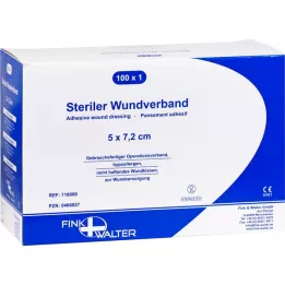 WUNDVERBAND sterilný 5x7,2 cm, 100 ks