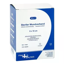 WUNDVERBAND sterilný 8x10 cm, 50 ks