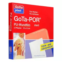 GOTA-POR PU Fólia na rany 10x6 cm sterilná náplasť, 5 kusov