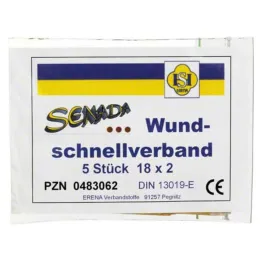 Senada rýchloobväz na rany 2x18 cm, 5 ks