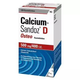 CALCIUM SANDOZ D Osteo 500 mg/400 I.E. žuvacie tablety, 120 ks