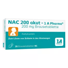 NAC 200 šumivých tabliet akut-1A Pharma, 20 ks