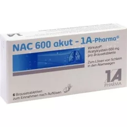 NAC 600 šumivých tabliet akut-1A Pharma, 6 ks