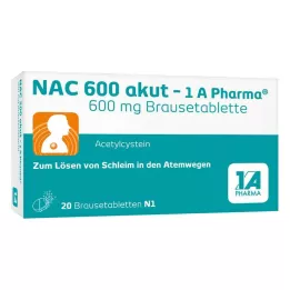 NAC 600 šumivých tabliet akut-1A Pharma, 20 ks