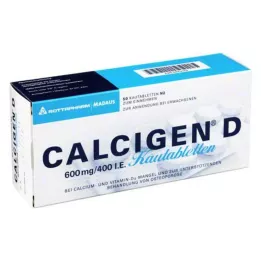 CALCIGEN D 600 mg/400 I.E. žuvacie tablety, 50 ks