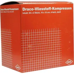 Netkané kompresy 10x10 cm sterilné 4-vrstvové, 25x2 ks