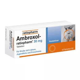 AMBROXOL-ratiopharm 30 mg tablety na vykašliavanie kašľa, 50 ks
