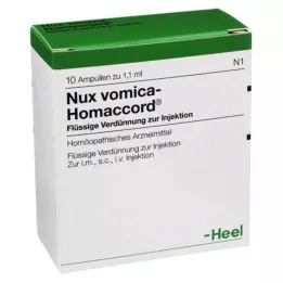 NUX VOMICA HOMACCORD Ampoules, 10 hodín
