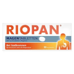 RIOPAN Žuvacie tablety Žuvacie tablety, 50 ks