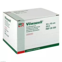 VLIWAZELL Absorpčné obklady sterilné 10x10 cm, 25 ks