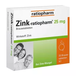 ZINK-RATIOPHARM 25 mg šumivé tablety, 20 ks