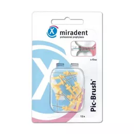 MIRADENT Interd.Pic-Brush náhradná kefa x-fine žltá, 12 ks