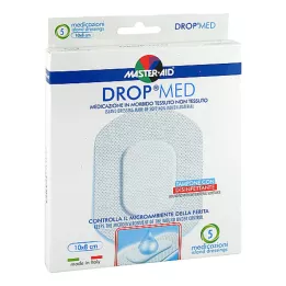 DROP med 8x10 cm obväz na rany sterilný Master Aid, 5 ks
