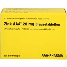 ZINK AAA 20 mg šumivé tablety, 20 ks