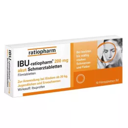 IBU-RATIOPHARM 200 mg tablety na akútnu bolesť, filmom obalené tablety, 10 ks