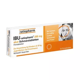 IBU-RATIOPHARM 200 mg tablety na akútnu bolesť, filmom obalené tablety, 20 ks