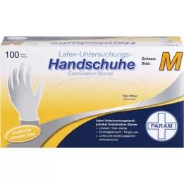 HANDSCHUHE Jednorazový latex bez prášku M, 100 ks