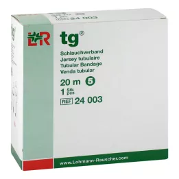TG Rúrkový obväz veľkosť 5 20 m biely 24003, 1 kus