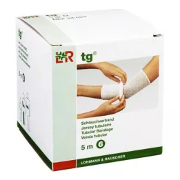 TG Rúrkový obväz veľkosť 6 5 m biely, 1 kus