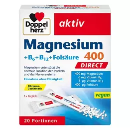 DOPPELHERZ Horčík + vitamíny B DIRECT pelety, 20 ks