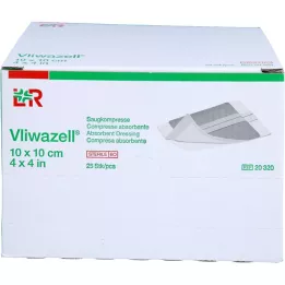 VLIWAZELL Odsávacie obklady sterilné 10x10 cm, 25 kusov