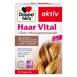 DOPPELHERZ Kapsule Hair Vital + Zinok + Extrakt z prosa, 30 ks
