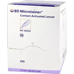BD MICROTAINER Lanceta fialová 30 G 1,5 mm, 200 ks