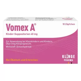 VOMEX A Detské čapíky 40 mg, 10 ks