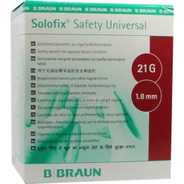SOLOFIX Ihla Safety Univers.Lanzet.21 G 1,8 mm, 200 kusov