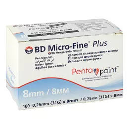 BD MICRO-FINE+ 8 ihiel pera 0,25 x 8 mm, 110 ST
