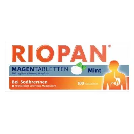 RIOPAN Magen Tabletten Mint 800 mg žuvacie tablety, 100 ks