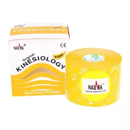 NASARA Kinesiotape 5 cmx5 m žltý, 1 kus