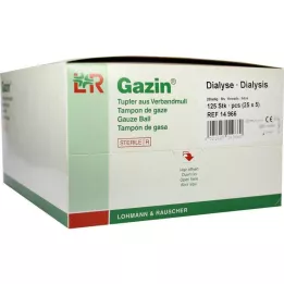 GAZIN Dialyzačné tampóny 2+3 sterilné s ochranným krúžkom, 125 ks