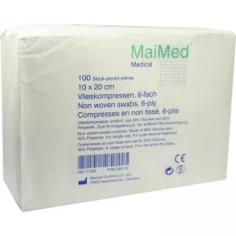 VLIESKOMPRESSEN 10x20 cm nesterilná 6-vrstvová, 100 ks