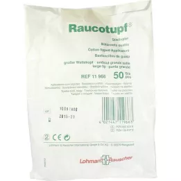 RAUCOTUPF Tampón veľká bavlnená hlava, 50 ks