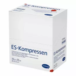 ES-KOMPRESSEN sterilný 7,5x7,5 cm 8-cestný, 25X2 ks