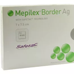 MEPILEX Border Ag penový obväz 7x7,5 cm sterilný, 5 ks